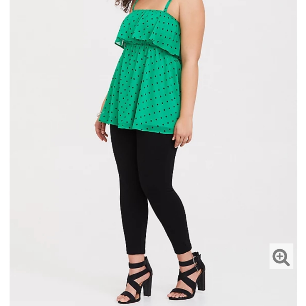 Green Dot Chiffon Babydoll Tube Top